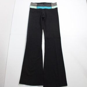 Lululemon Womens Size 4 Flare Groove Pull On Reversible Wide Leg Pants Black
